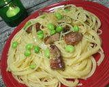 ブリーチーズと牛乳で濃厚クリームパスタ作り方6写真
