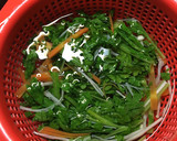 （鍋の残り野菜）春菊と人参の胡麻和え作り方4写真