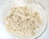 蒸し鶏の辛子酢あえ♪電子レンジ・キャベツ作り方8写真