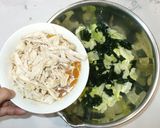 蒸し鶏の辛子酢あえ♪電子レンジ・キャベツ作り方10写真