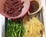 豚ハツで♡簡単美味しい青椒肉絲作り方1写真