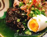 簡単☆茹で豚の生姜醤油和えもずく作り方6写真
