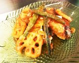 レンコンとぶりの甘酢あん作り方6写真
