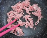 豚ひき肉入り三色芋きんぴら作り方3写真