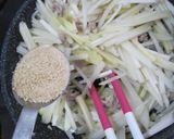 豚ひき肉入り三色芋きんぴら作り方7写真