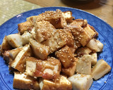 厚揚げと里芋の梅マヨの炒めもの♪作り方8写真