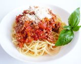 お肉たっぷり　手作りミートソースパスタ作り方8写真