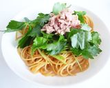 三つ葉とツナの焦がしバター醤油パスタ作り方4写真