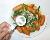 電子レンジでクリーム煮♪野菜とソーセージ作り方8写真
