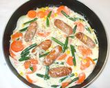 電子レンジでクリーム煮♪野菜とソーセージ作り方12写真