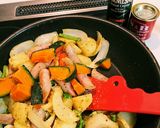 ソーセージと野菜のカレージャーマンポテト作り方4写真