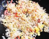 カニカマベーコンの炒飯作り方5写真