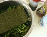 春菊と海苔の胡麻油サラダ作り方1写真