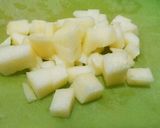 犬ご飯　ポークステーキ　リンゴのせ作り方1写真