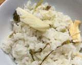 野沢菜・たけのこ・舞茸の炊き込みごはん作り方8写真