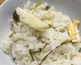 野沢菜・たけのこ・舞茸の炊き込みごはん作り方8写真