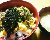 大根葉でビタミン摂取❗子供大好きそぼろ丼作り方7写真