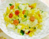 【 胡瓜とウインナーの炒飯♪】作り方5写真