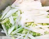 豚こまメイン簡単☆白菜・大根の野菜春巻き作り方1写真