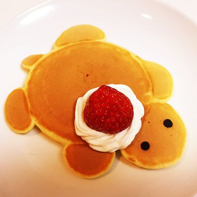 朝食が楽しくなる⭐かめさんのホットケーキ by mew⁂mam 【クックパッド