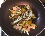 春菊と舞茸のガーリックサラダ作り方3写真