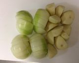 手羽とジャガイモと玉ねぎの甘辛煮♡作り方1写真