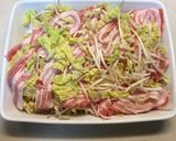 豚バラ肉・白菜・もやしのレンジで酒蒸し作り方2写真