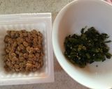 大根の葉の油炒めと納豆のご飯作り方1写真