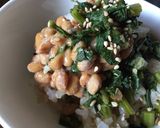 大根の葉の油炒めと納豆のご飯作り方3写真