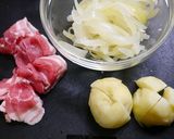 時短簡単！豚バラと枝豆の肉じゃが作り方1写真