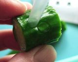 写真つき！きゅうりの飾り切り　キャラ弁に作り方15写真