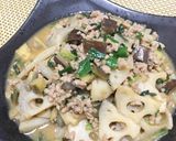 れんこんとニラの肉味噌炒め作り方5写真