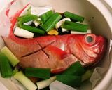 甘口の金目鯛と太ネギの煮込み作り方2写真