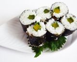 大葉とたくあんの細巻寿司作り方7写真