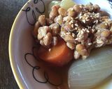 コンソメ野菜スープの納豆のせ作り方2写真