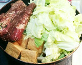 白菜と厚揚げのコストコプルコギすき焼き風作り方1写真