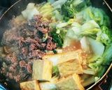 白菜と厚揚げのコストコプルコギすき焼き風作り方2写真