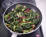 明日葉とベーコンのごまだれ炒め作り方5写真