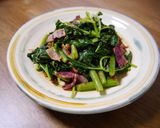 明日葉とベーコンのごまだれ炒め作り方6写真