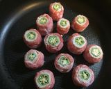 オクラinちくわの豚肉巻き焼き作り方7写真