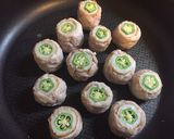 オクラinちくわの豚肉巻き焼き作り方8写真