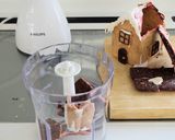 お菓子の家をレアチーズケーキにリメイク作り方2写真