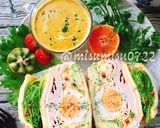 油揚げで☆ハムとカレー卵のわんぱくサンド作り方20写真