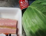 キャベツとベーコンの簡単カレー風味ソテー作り方1写真