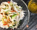 ピーラーサラダ 蒸し鶏と中華ドレッシング作り方8写真