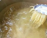 ごま油とネギ風味！ずぼら和風明太子パスタ作り方2写真