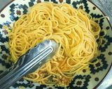 ごま油とネギ風味！ずぼら和風明太子パスタ作り方7写真