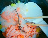 材料３つを混ぜ込むだけ！鮭たくごはん作り方3写真