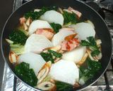 カブのあんかけ煮物♪チクワとほうれん草作り方12写真