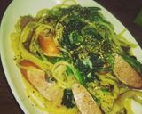 ほうれん草の豆乳クリーミーパスタ作り方5写真
